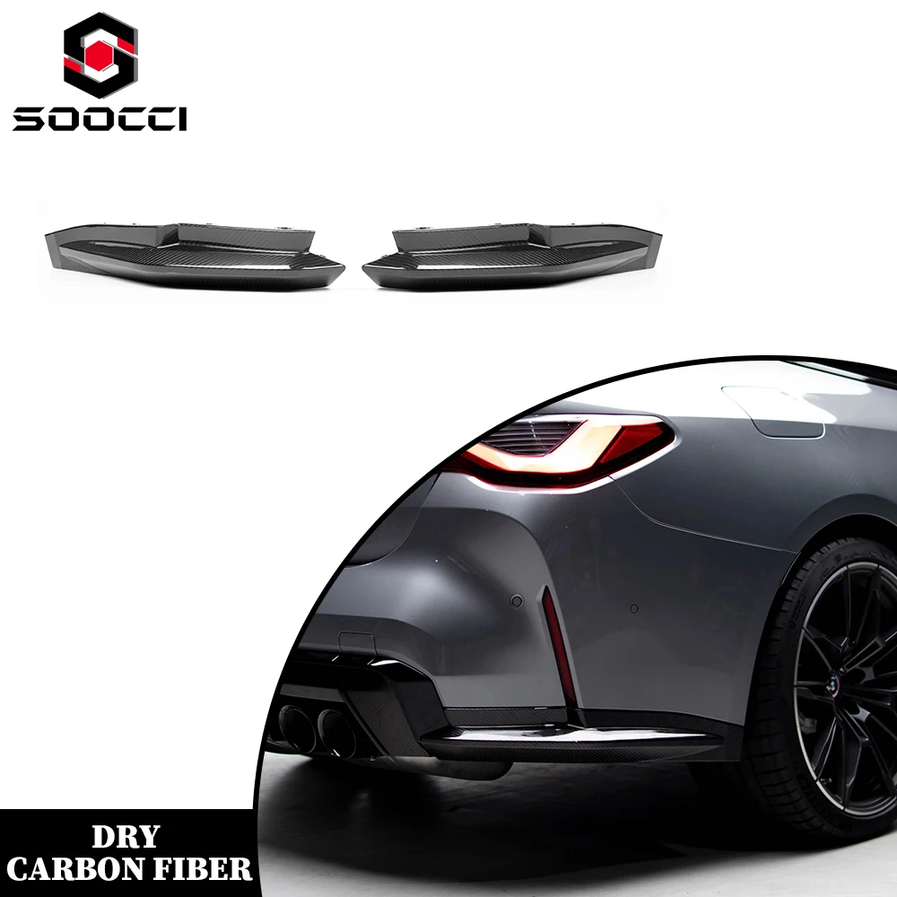 

Dry Carbon Fiber OEM Style Rear Side Winglets Set for BMW M3 G80 G81 M4 G82 G83 Rear Bumper Splitter Lip Diffuser Spoiler