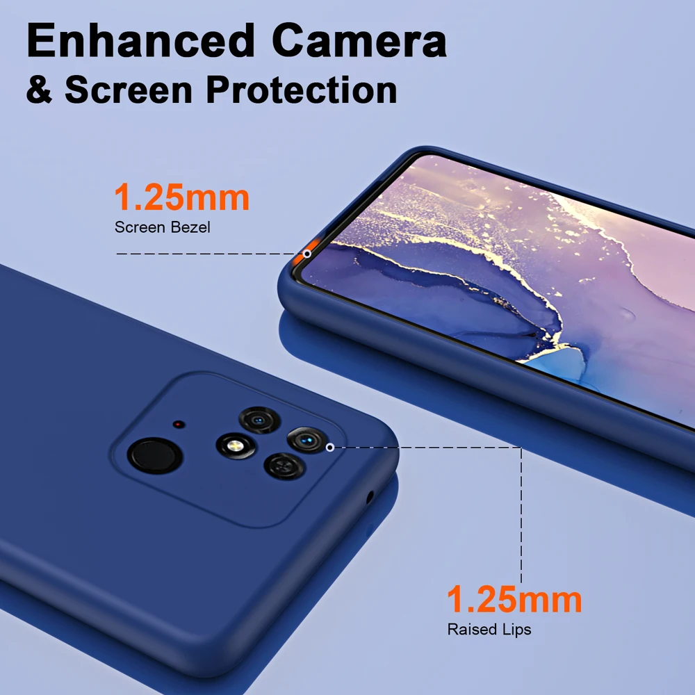 Original Solid Silicone Case for Xiaomi Redmi 10C 10A 9A 9C 12c Cover Redmi Note 10 10S 11 11s 12s 12 Pro Plus 5G A1 A2 Cases image 4