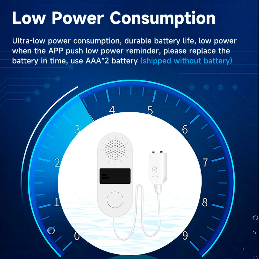 Imagem -06 - Tuya Wifi Inteligente Alarme de Água Detector de Vazamento Sensor de Vazamento de Inundação Detecção de Som e Luz Sistema de Segurança em Casa