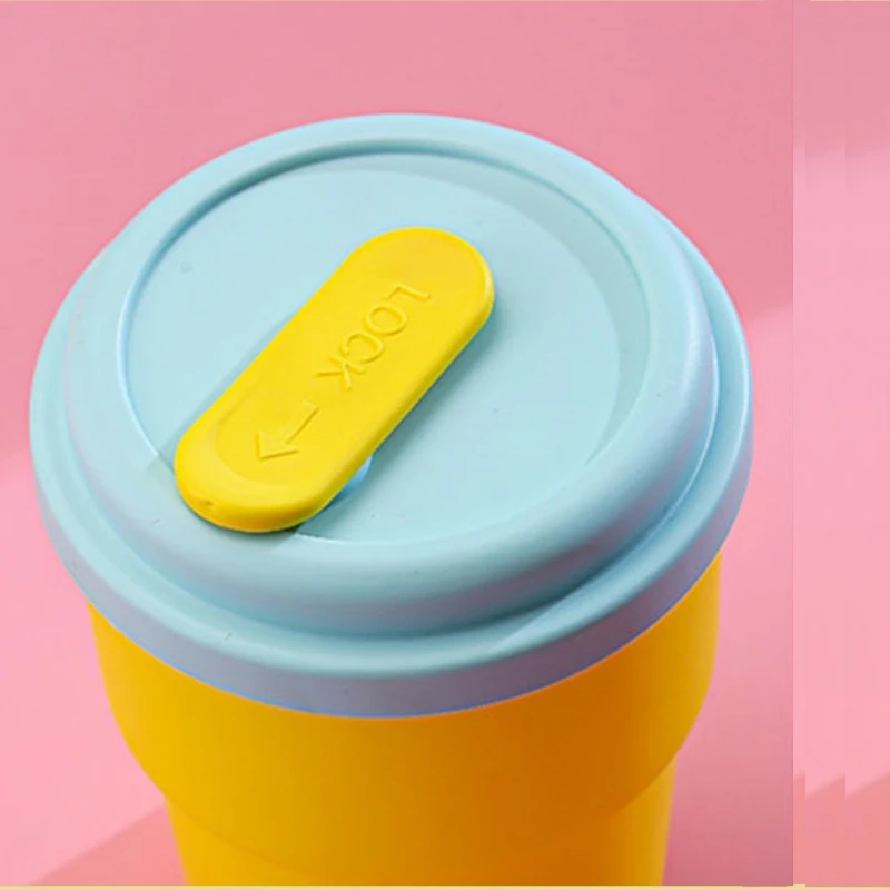 

D9 380Ml Water Bottle Kid Silicone Straw Drinking Cup Household Drinking Water Milk Cups Anti-Fall High Temperature Coffee Net