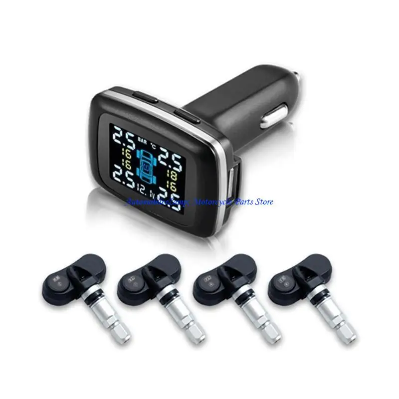 H7BD Tire Pressure Monitoring System with Voice Alarm 0-3.5Bar Adjustable 3