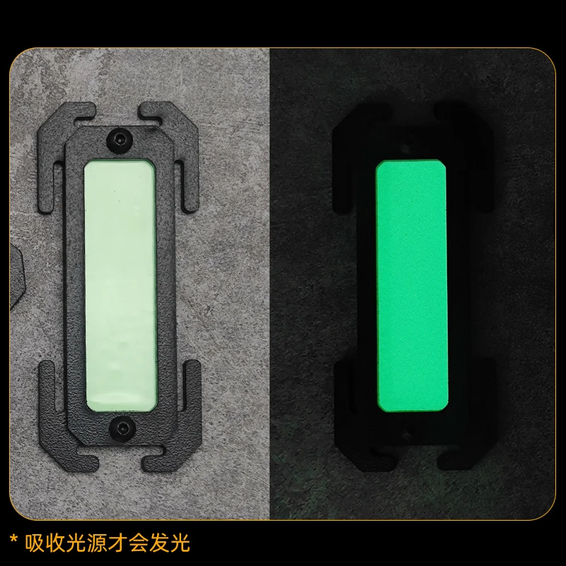 Tactical Mounting Molle Luminous Marker Strip Outdoor Backpack Universal Light Absorbing Plate Luminous Identification Seal