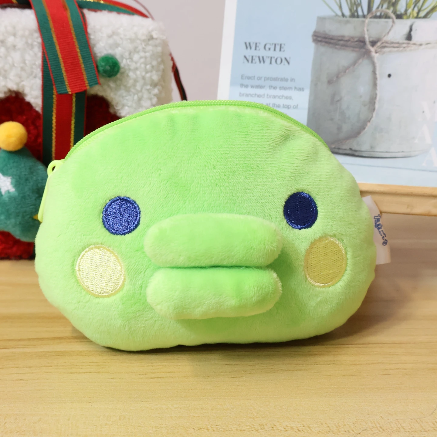 Lindo juguete electrónico de peluche para mascotas Tamagotchi, tarjetero de boca grande, monedero colgante