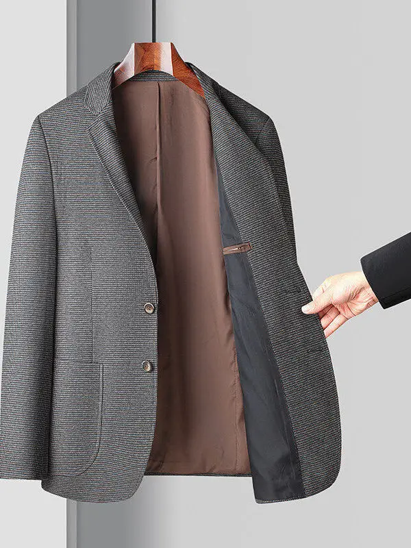 

Новый мужской приталенный повседневный костюм в корейском стиле, однотонный, для весны и осени, модный, с длинными рукавами