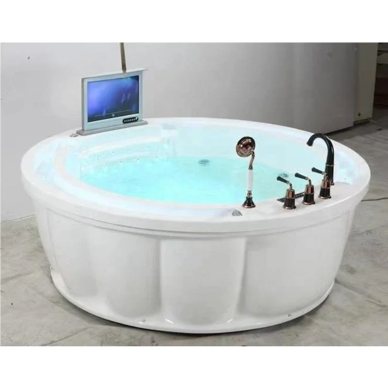 

Deluxe bathtub indoor 1800mm 3-person villa massage independent home bubble spa