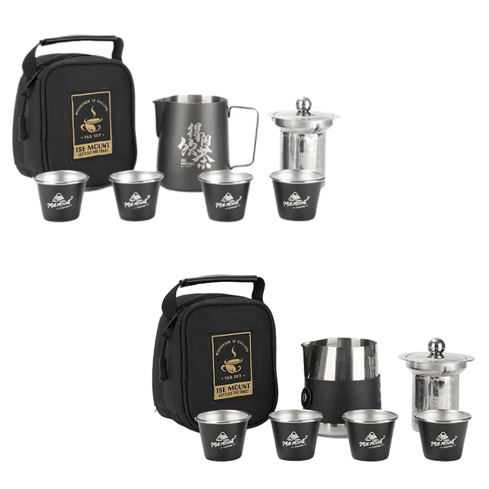 Travel Tea Set Handcraft Accessories Tea Pot Cups for Gifts Camping Fishing
