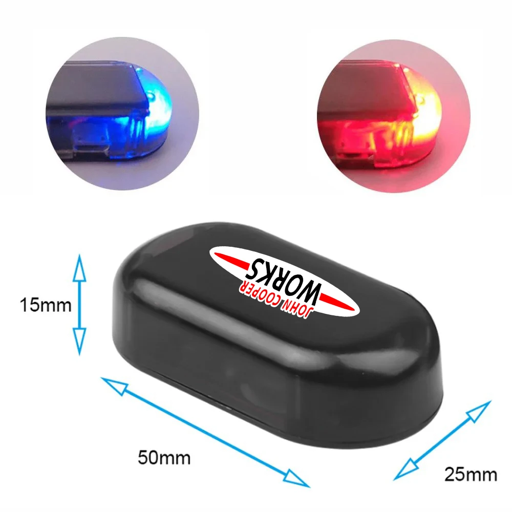 1pcs Car Led Security Light Solar Powered Caution Lamp Anti-Theft Lamp for Mini Works Cooper S R55 R56 R50 R53 R60 F55 F56