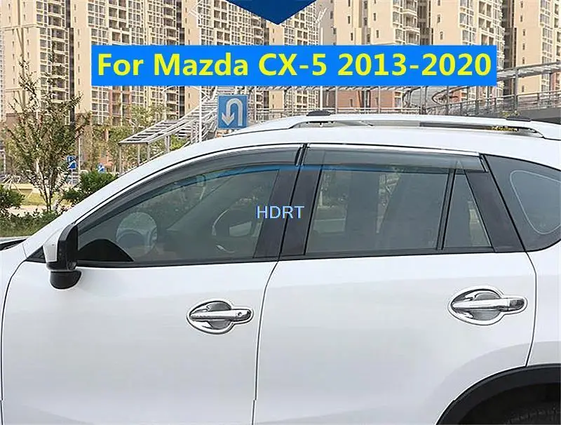 

Weather Shield Side Window Deflector Window Visor 4pcs Sun Rain Guard Eyebrow Shelter For Mazda CX-5 CX5 2013-2020 Car Styling