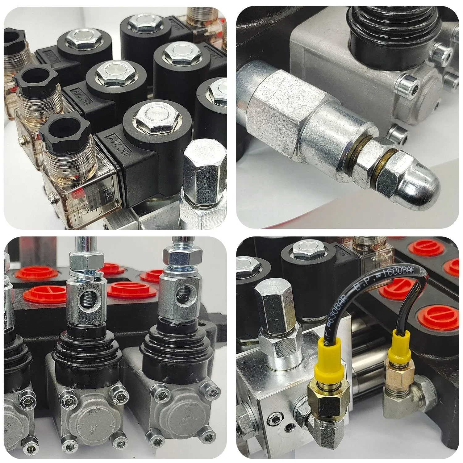 DC24V جرار هوائي 90L / دقيقة موزع هيدروليكي سرعة الاتجاه 3/4 "صمامات التحكم