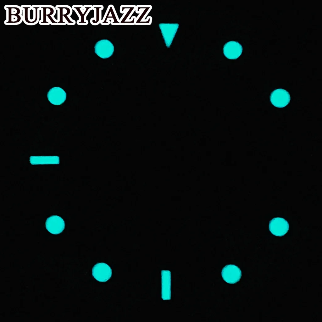 BURRYJAZZ 28.5mm Retro TV Test Pattern No Signal Surface BGW9 Luminous For NH35 NH36 Movement Modified Mechanical Watch Accessor