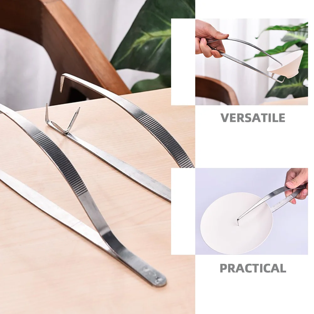 Pottery Tweezers Glazing Plier Ceramic Glaze Tool Clip Dipping Tong Stainless Steel Glazed