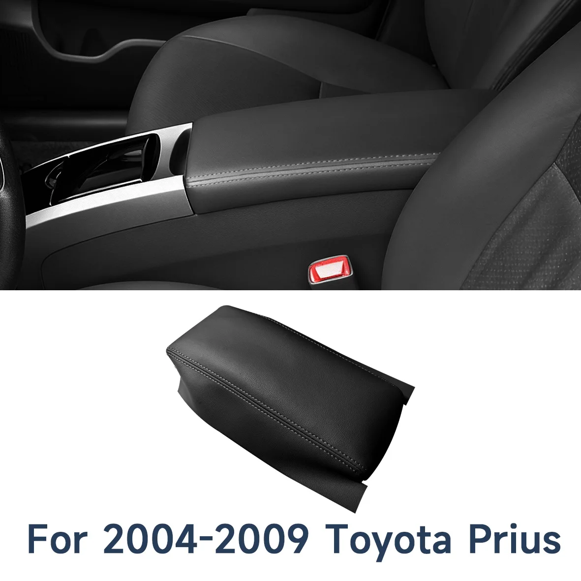 Center Console Armrest Cover For Toyota Prius XW20 2004-2009 Microfiber Leather Armrest Lid Protector Auto Interior Accessories