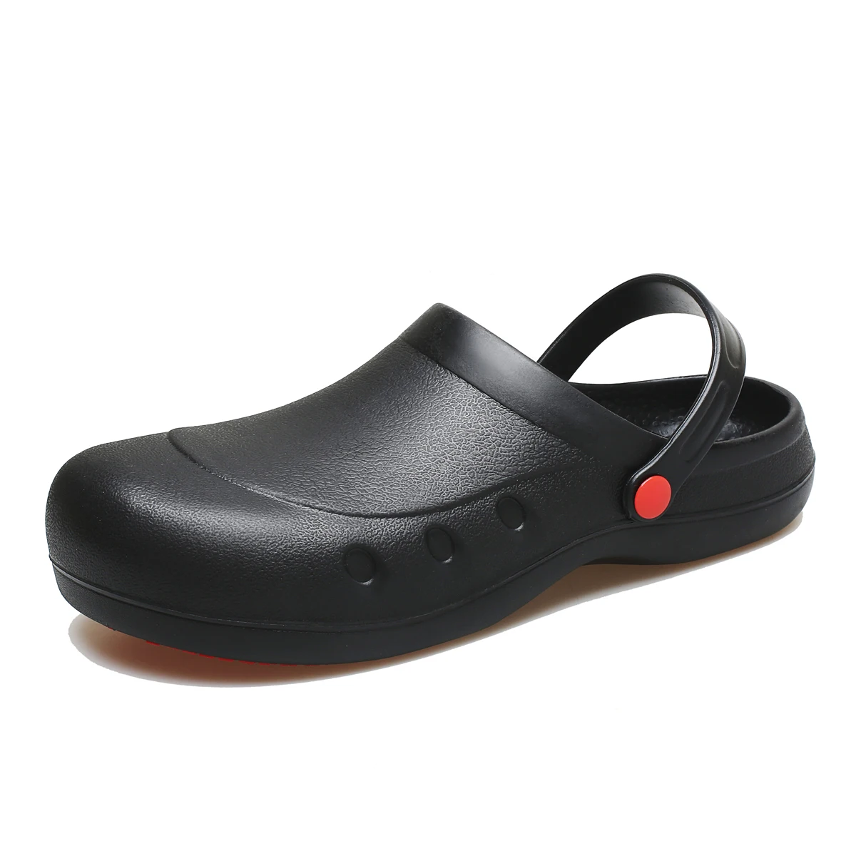 Men Waterproof Chef Work Clogs with Protective Toe Cap Oil Resistant Anti-slip Nursing Shoes Hospital Kitchen Slip on Sandals