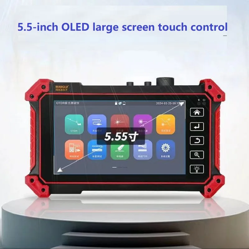 Imagem -02 - Multi-funcional Otdr Óptica Tester Optical Breakpoint Fault Detector Instalação Opm Opm Touch Screen Mot50