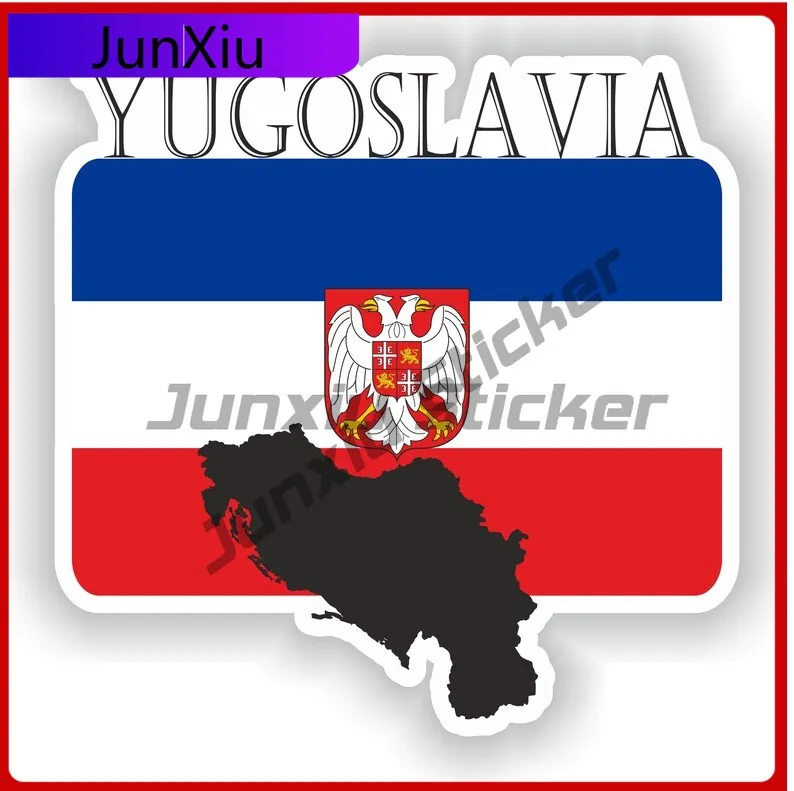 

Yugoslavia Flag Map Contour Stickers Car Decoration Styles Decals Accessories Funny Decorations For Bumper Windows Windshield
