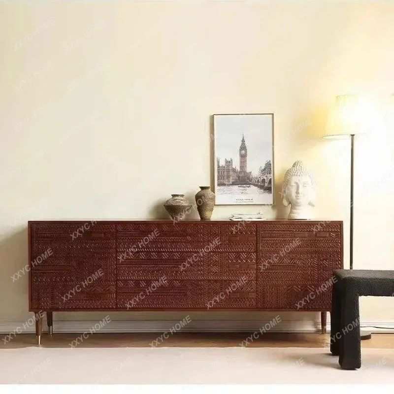 

LModern simple home wabi sabi living room storage side cabinet