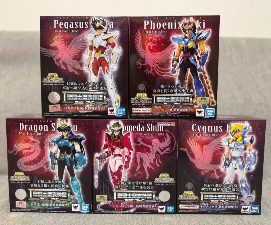 Figura de Acción Coleccionable de Aleación Bandai Saint Seiya Myth Cloth EX Bronce Cinco Héroes Ensamblados (Bronce Final) en Stock - Regalo