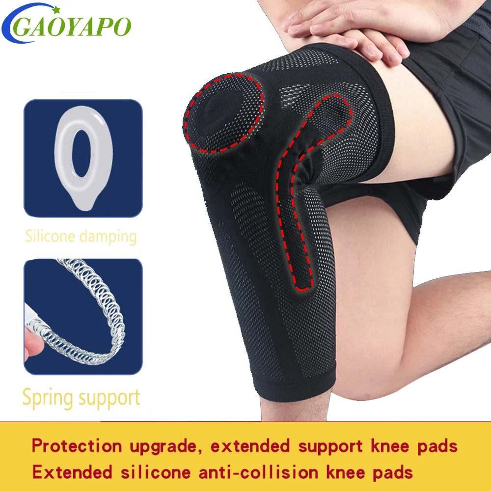 

1Pcs Unisex Knee Pads Support Sports Lengthen Leg Sleeve Fitness Non-slip Bandage Compression Leg Warmer for Sport,Arthritis,ACL