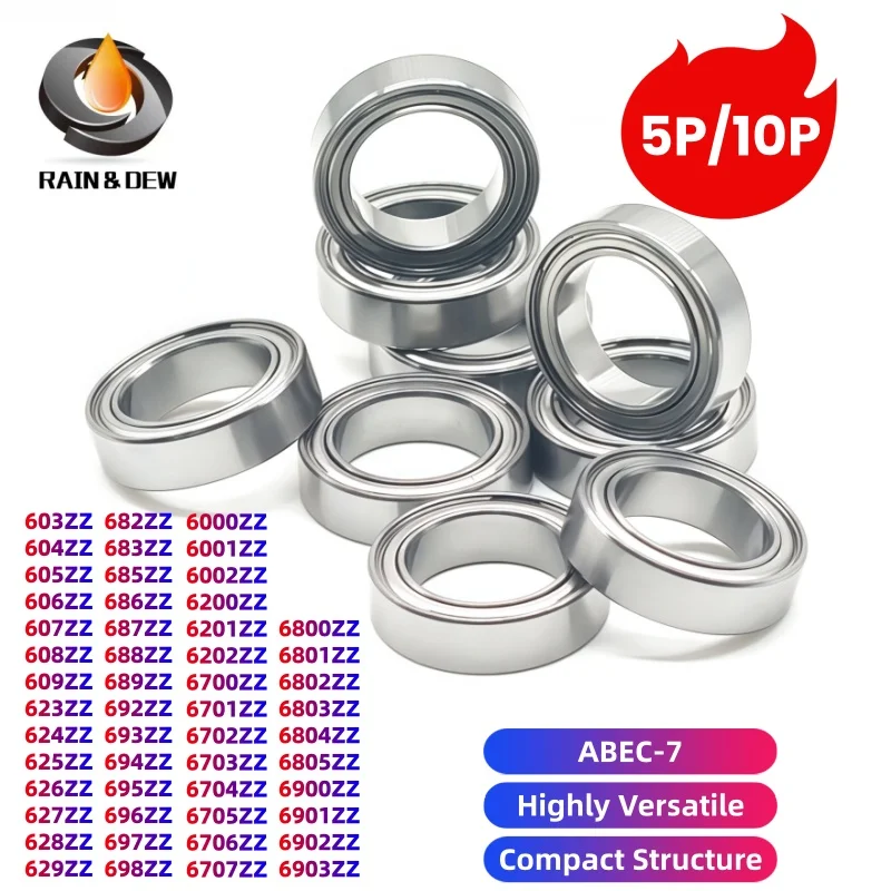 5PCS/10PCS 6700ZZ 10x15x4mm Bearing ABEC-7 Slim Thin Section Ball Bearing 623ZZ 625ZZ 693ZZ 6000ZZ 6200ZZ 6701ZZ 6801ZZ 6900ZZ