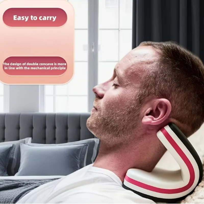 Portable Neck Stretcher Cervical Traction Pillow Orthopedic Massage Pillow For Neck Pain Relief Spine Alignment Cervical Support