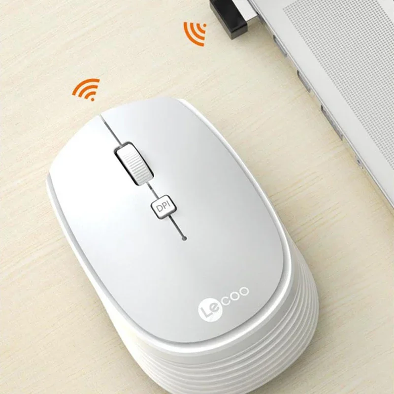 Lenovo Laptop Wireless Mouse 2.4GH Lecoo WS202 Small Portable Business Office Photoelectric Notebook Desktop Computer Mouse New