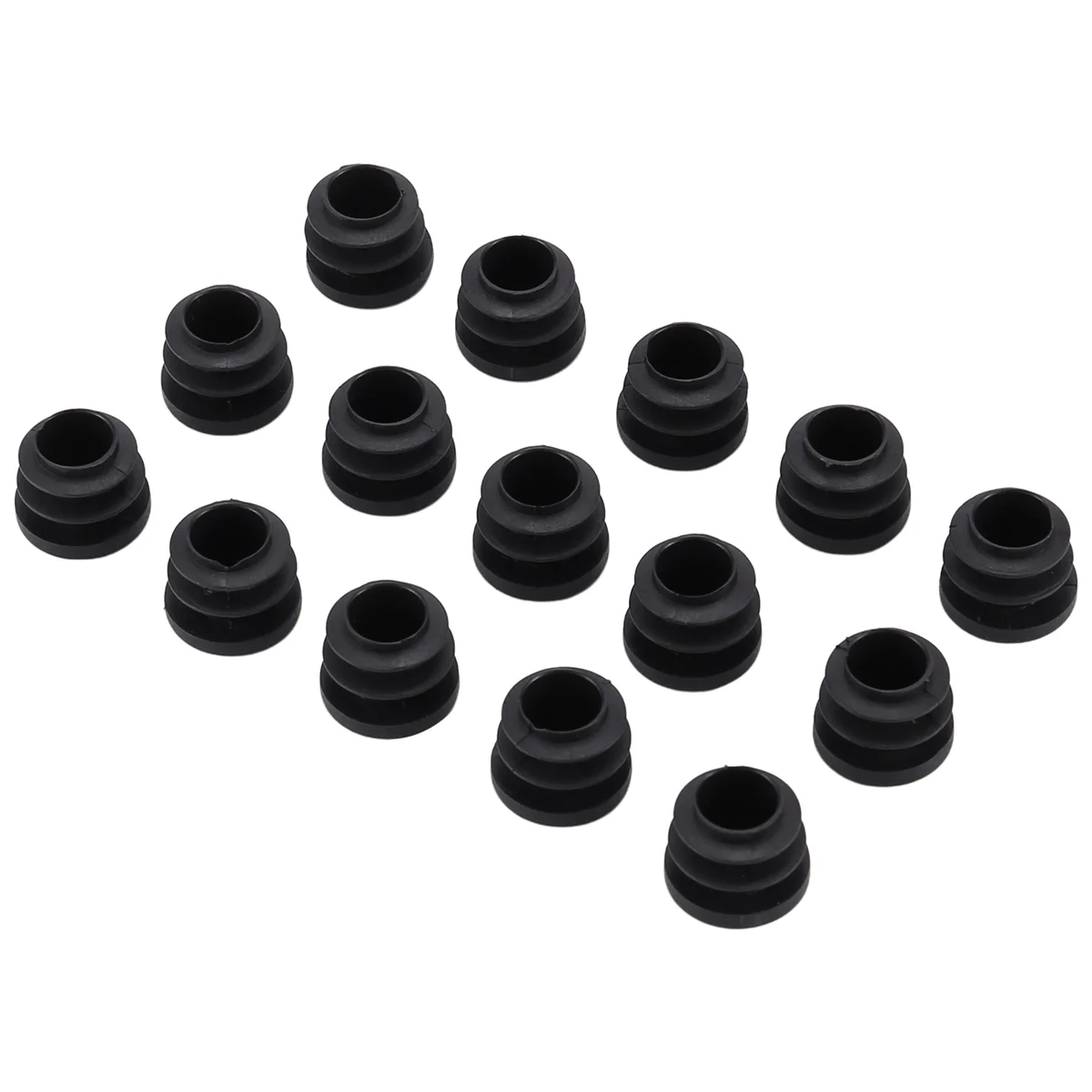 15Pcs Black Plastic Blanking End Cap Round Tube Insert Pipe Bung 16mm