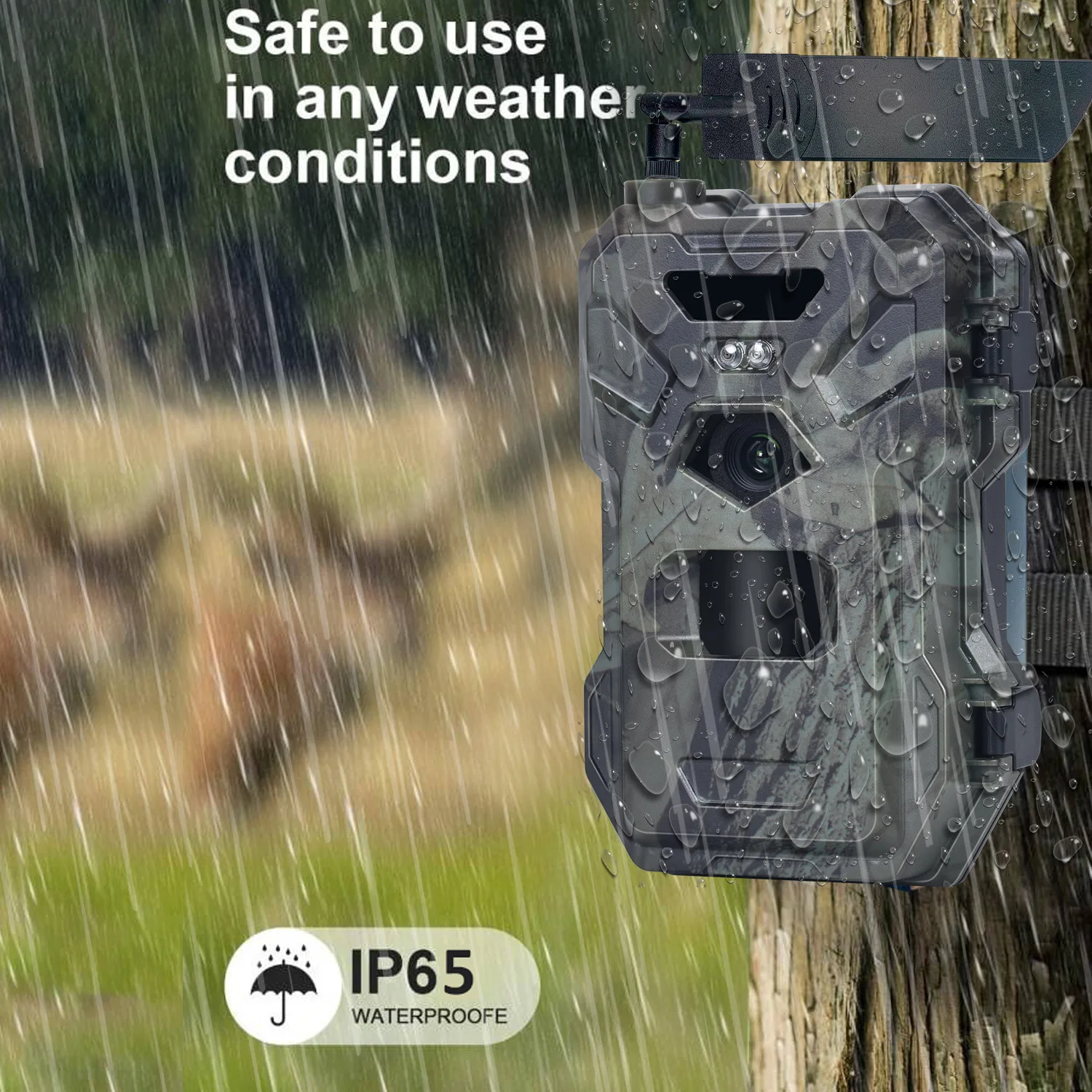 HC-880Pro Outdoor 4G 30MP HD 2K Night Vision Trap Game 120 Degree Hunting Trail Cam Wireless APP Control Wildlife Camera