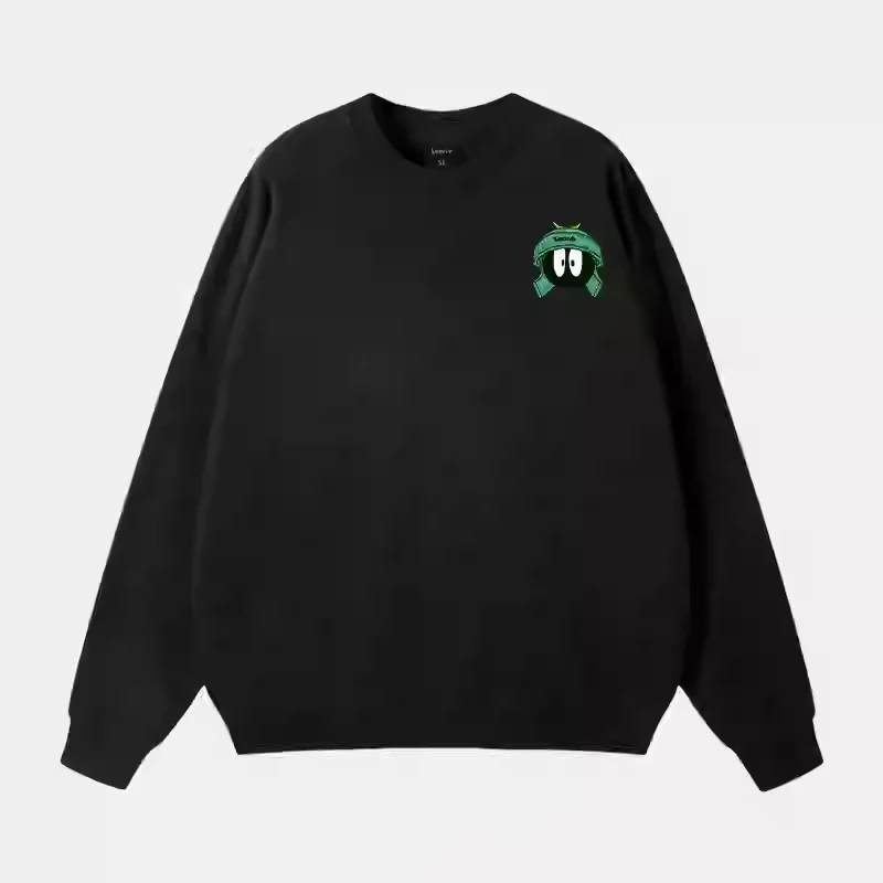 

2024 New Casual Pure Cotton Round Neck Loose Fashion Trend Hoodie Men and Women with The Same Autumn and Winter Base Shirt