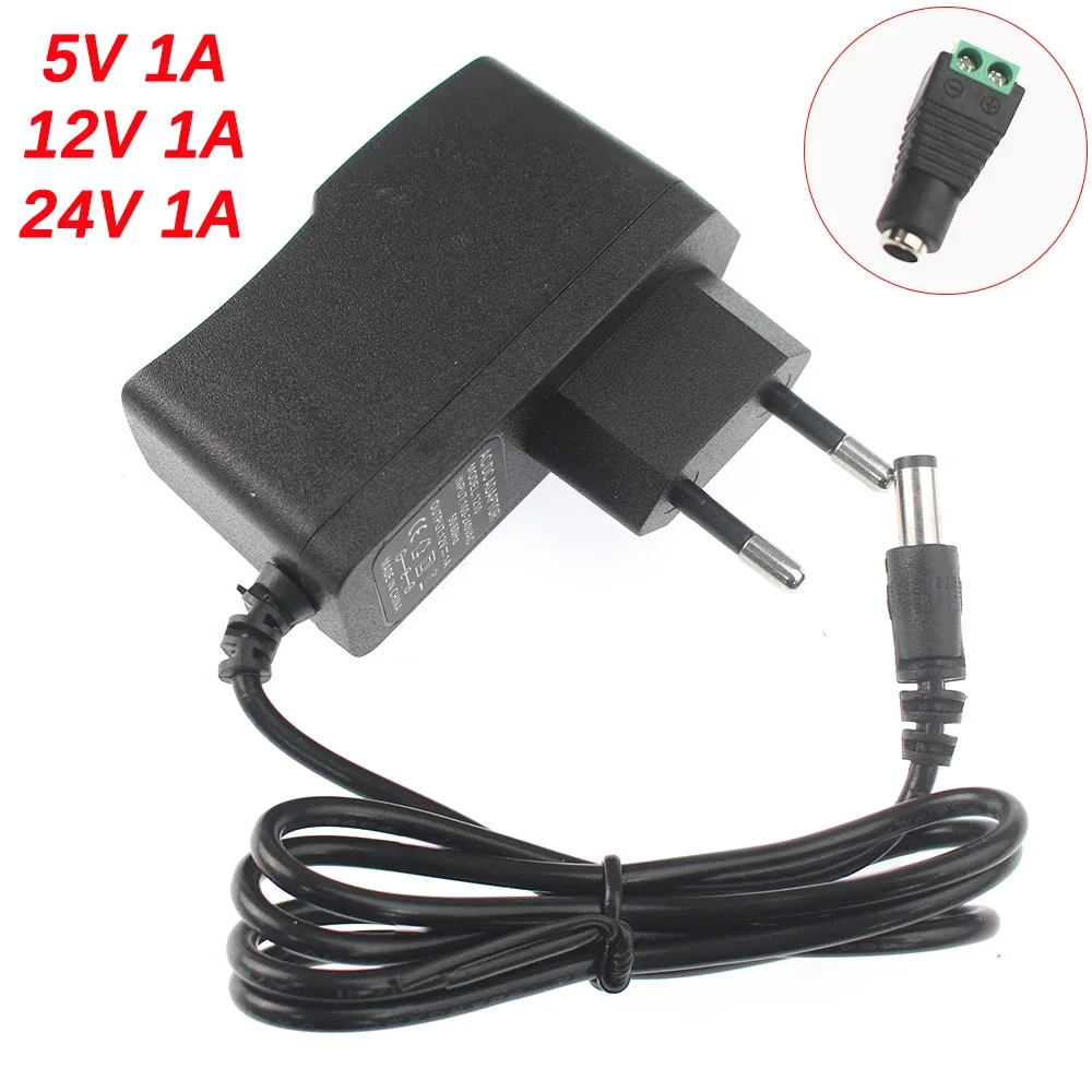 Switching Power Supply 12V 5V 24V 1A  Adapter with DC Plug AC 220V 110V TO 5 12 24 Volt Driver LED Lighting Transformer Source