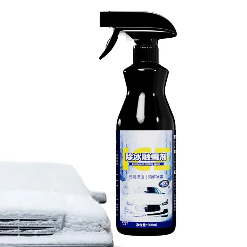 Deicing Spray For Car 500ml Multifunctional Defrosting Spray For Car Glass Winter Care Products For Headlights Keyhole Exhaust