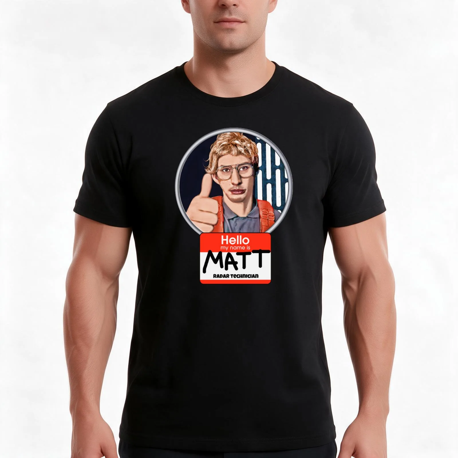 Matt Radar Technician T-Shirt Summer Casual Cotton Tee Oversized Streetwear Tops Vintage Graphic Print Unisex Men Women