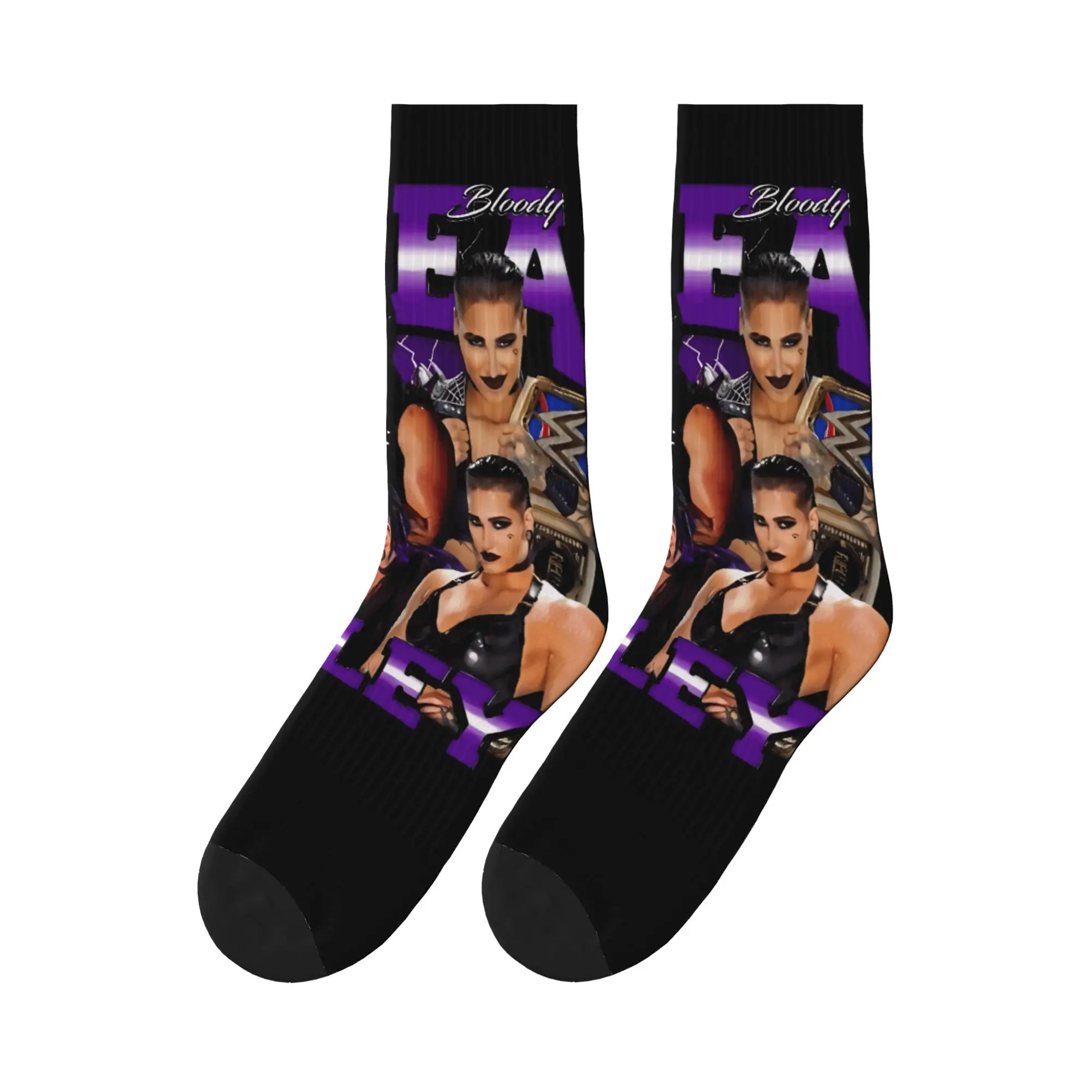 

Rhea Ripley Bloody Socks Spring Stockings Harajuku Men's Comfortable Socks Printed Skateboard Anti Sweat Socks
