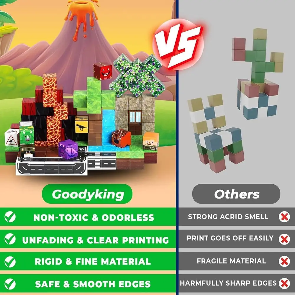 STEM Learning magnetische Bausteine – 100-teiliges Set für Kinder im Alter von 3–10 Jahren, ideales Geschenk für Jungen und Mädchen