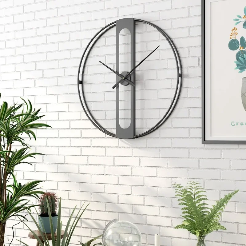 Nordic Wall Clocks Personality Silent Elegant Wall Watch Large Simple Metal Clock for Home