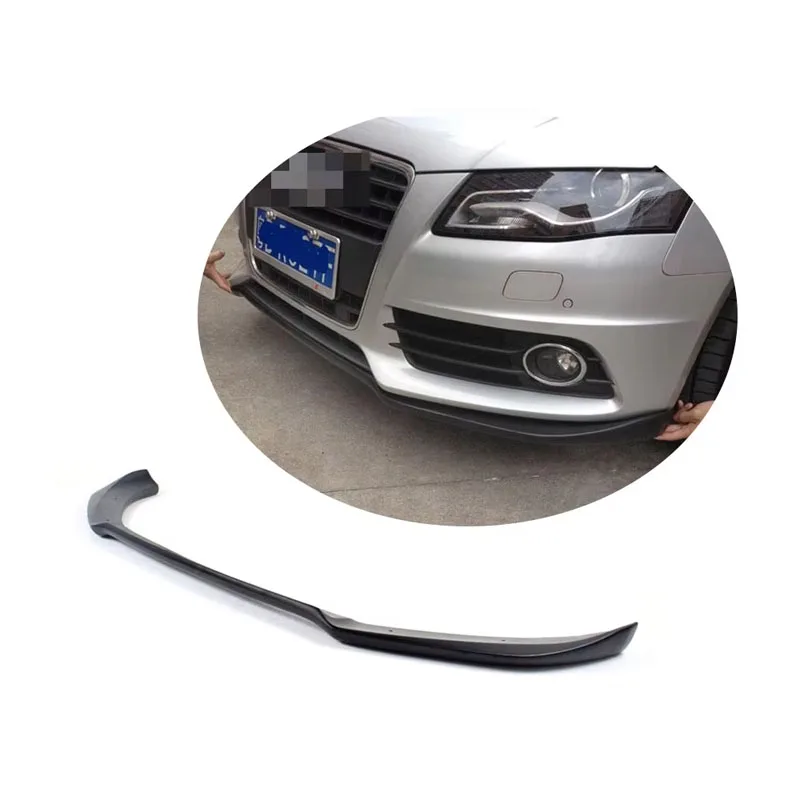 

A4 B8 Black Painted Fiber Glass Front Bumper Lip Fits for Audi 2009up