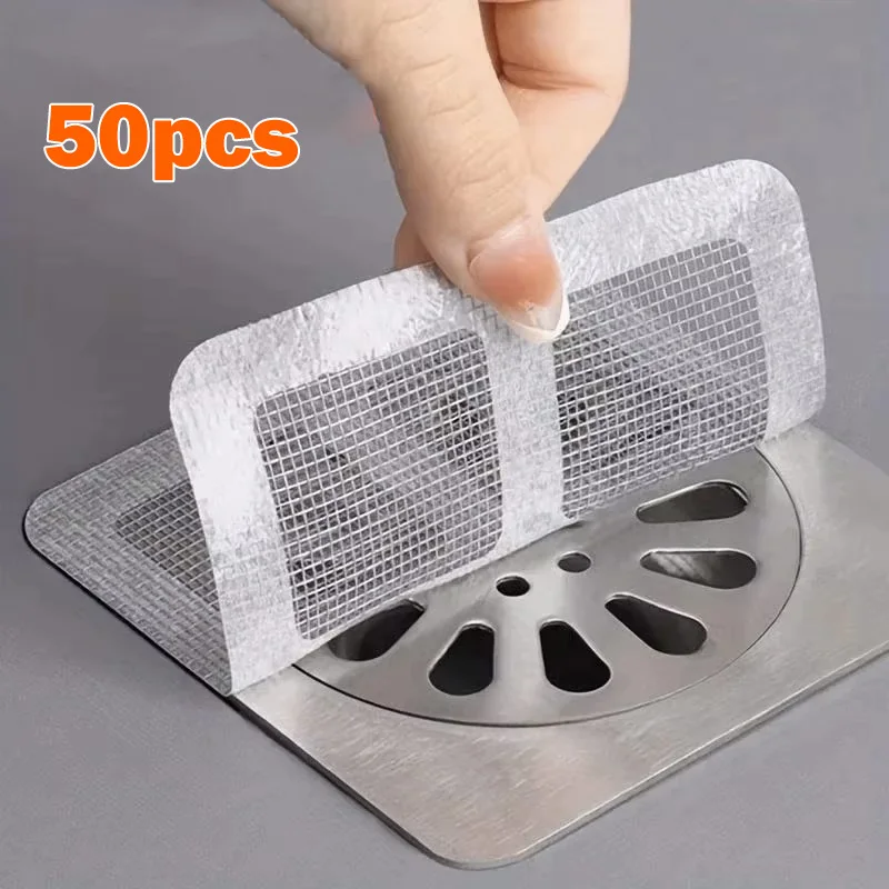 

Disposable Shower Drain Hair Catcher Mesh Shower Drain Covers Floor Sink Strainer Filter Hair Stopper For Bathroom Kitchen