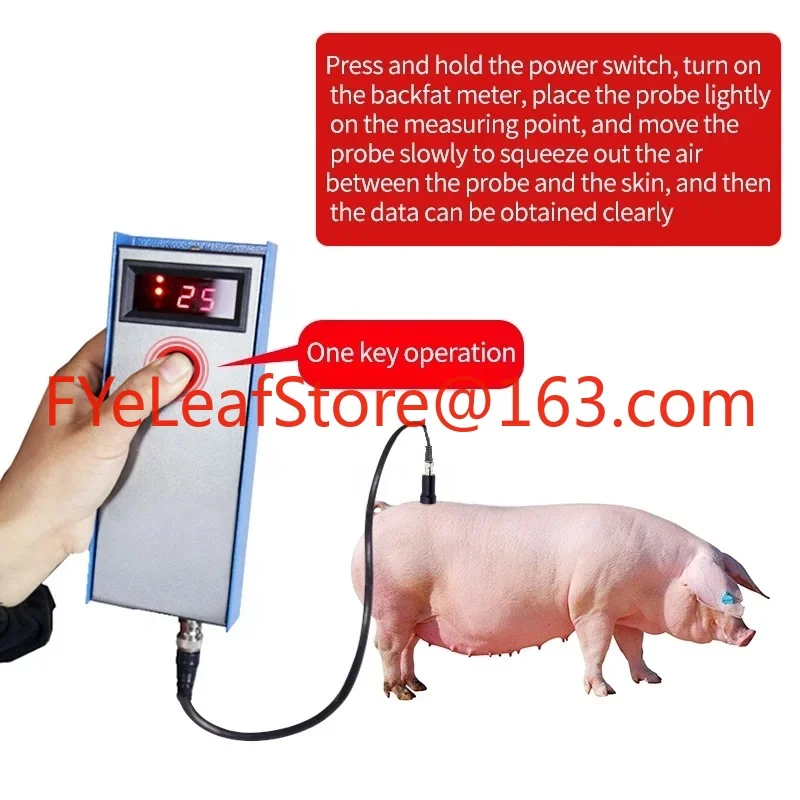 Farm Use Pig Backfat Meters Sows Bovine Thickness Meter Ultrasound Back Fat Measure Tester