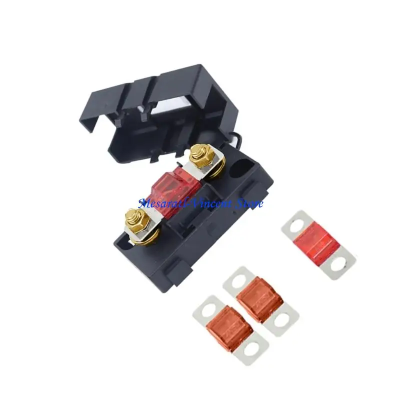 A70F Universal Car Motorcycle Fuses Holder with 30A 50A Blade Fuses Wear Resistant Plastic Metal Construction