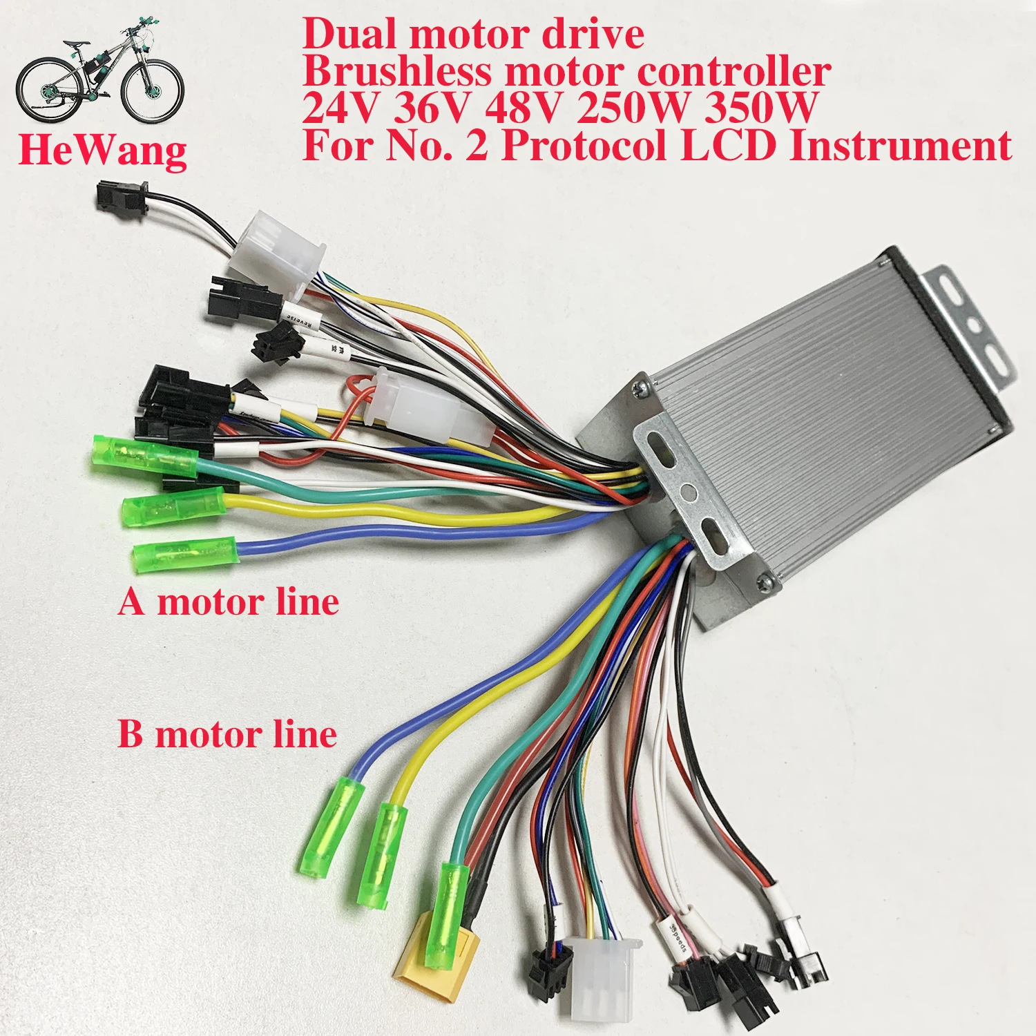24 فولت 36 فولت 48 فولت 250 واط 350 واط 18A محرك مزدوج محرك E-الدراجة تحكم 12Mosfet فرش السيارات تحكم ل No.2 بروتوكول متر سكوتر