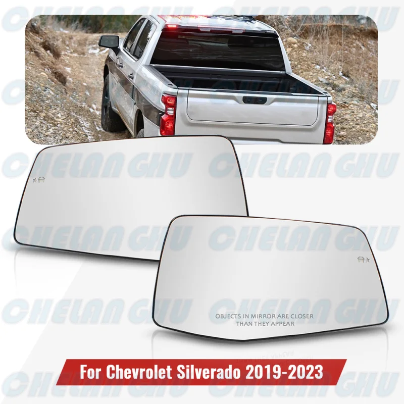 

For Chevrolet silverado 2019 2020 2021 2022 2023 US Version 1 Pair Heated Blind Spot Rear Mirror Glass Car accessories