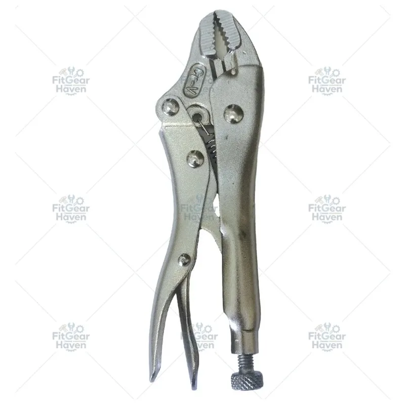 5 Inch Curved Jaw Locking Pliers CRV Steel with Wire Cutter, Heavy-Duty Hand Tool for Home & Industrial Repair