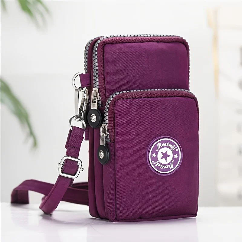 Crossbody Vertical Mobile Phone Bag Women Hanging Arm Elderly Cell Phone Bag Neck Cloth Bag Portable for Walking Small Bag