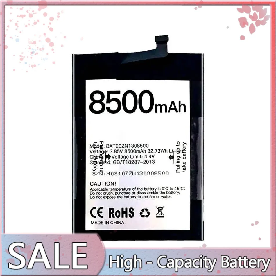 

8500mAh Mobile Phone Battery For Doogee S86 S86 Pro S86Pro BAT20ZN1308500 Long Lasting High-Capacity