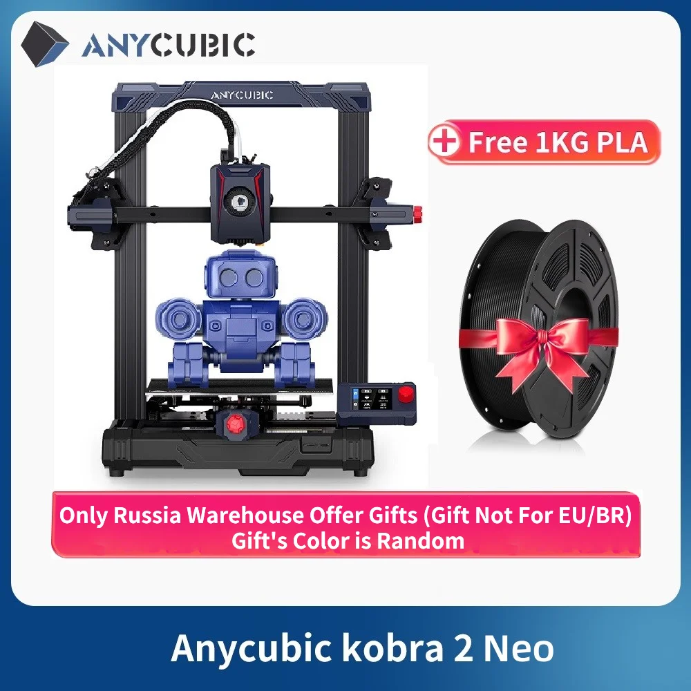 ANYCUBIC Kobra 2 Neo With 9.8in/s Print Speed High Speed FDM 3D Printer LeviQ 2.0 Auto-leveling 3D Printing