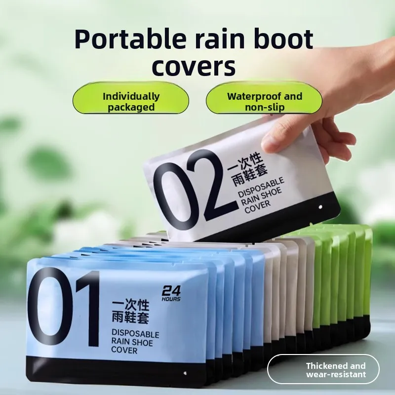 couvre-chaussures-de-pluie-jetables-epaissis-impermeables-et-antiderapants-pour-adultes-et-enfants-portables-protection-contre-l'humidite