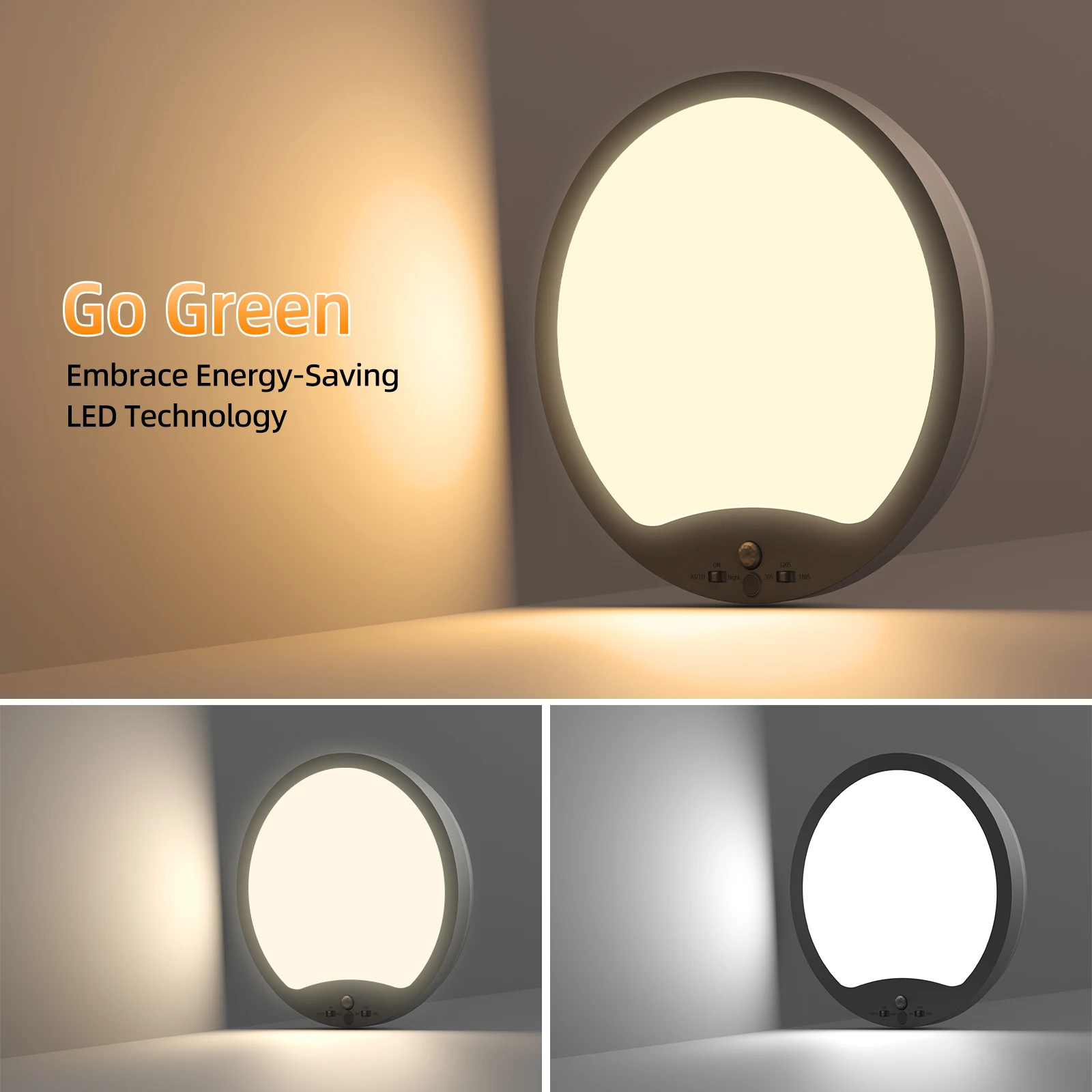 Bild 7: USB Smart Deckenleuchte ultradünn mit Bewegungsmelder und Wandlampe magnetisch 6000mAh Notbeleuchtung Fernbedienung LED Nachtlicht wiederaufladbar 3CCT Innen/Außen. Versand DE ohne Zoll