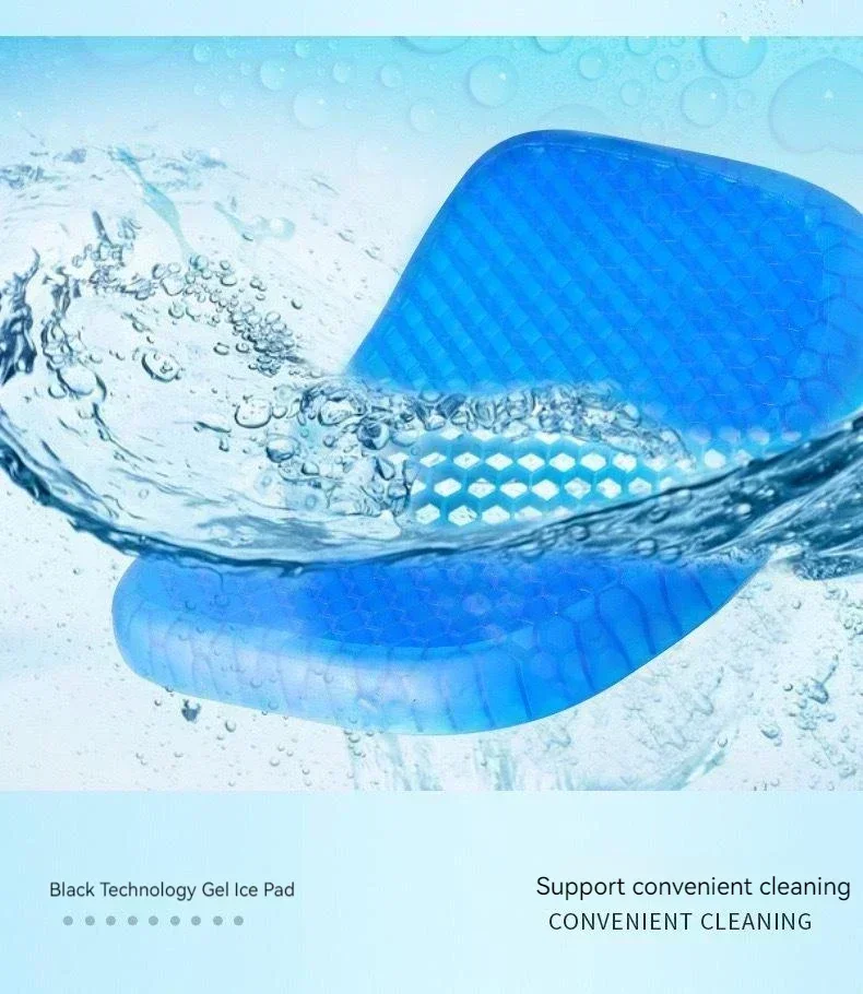 Wabenförmiges Gel-Autositzkissen, atmungsaktive Kühlmatte für Bürostühle, hochelastische Silikon-Druckentlastungsmatte 38*32CM – Detail 8