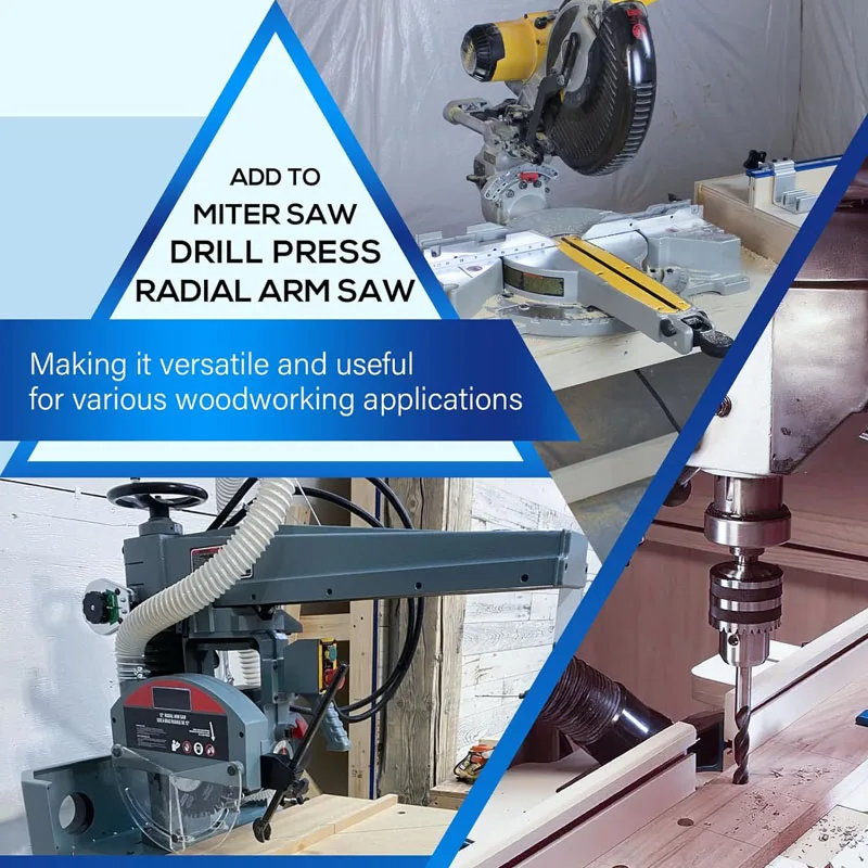 KMS8000 Precision Track and Stops Kit Measuring Tools Work with Miter Saw For Precise and Repeatable Cutting Woods