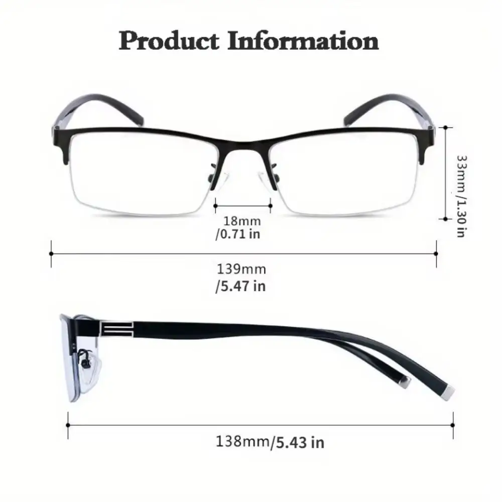 Óculos de leitura de plástico portátil preto cinza retângulo quadro óculos decorativos anti luz azul óculos masculino e feminino