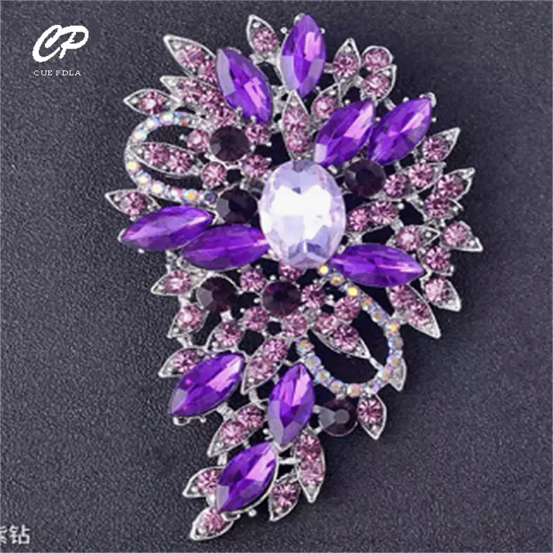 Crystal Trend Brooch Temperament Rhinestone Water Drop Corsage Women\'s Clothing Accessories Gift